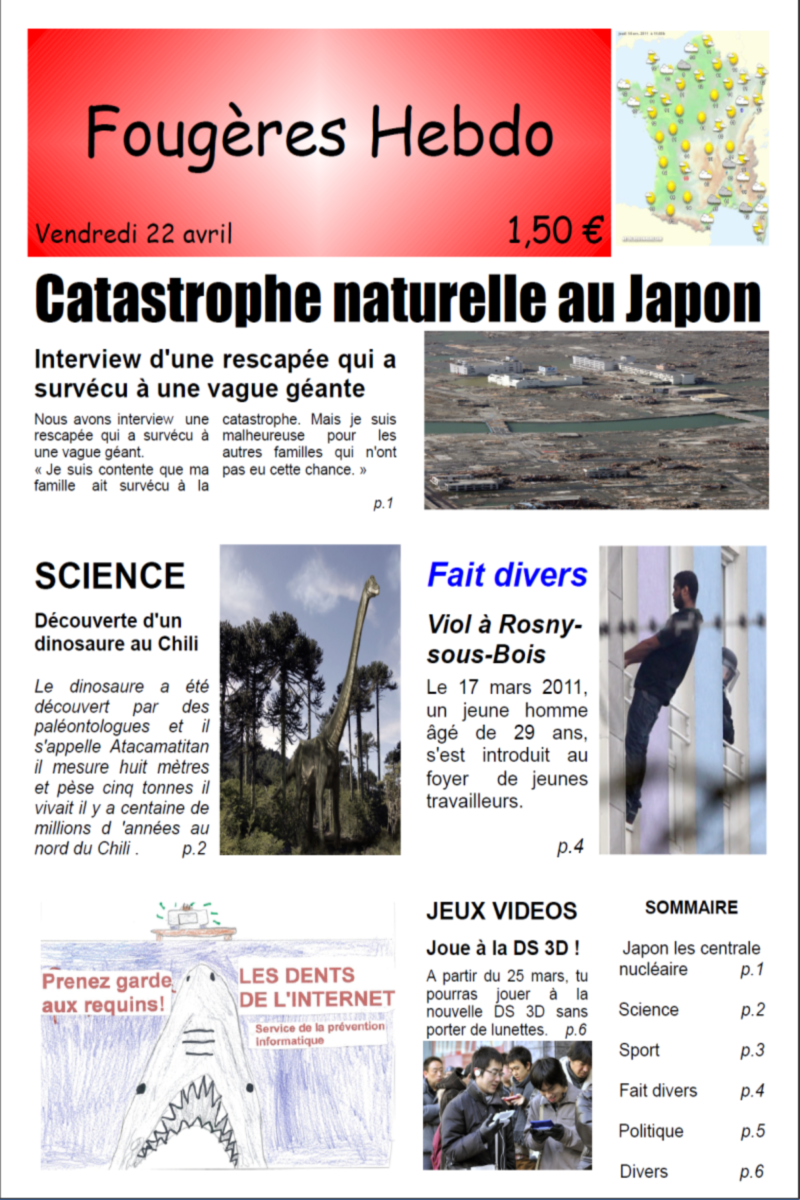 Une du journal2