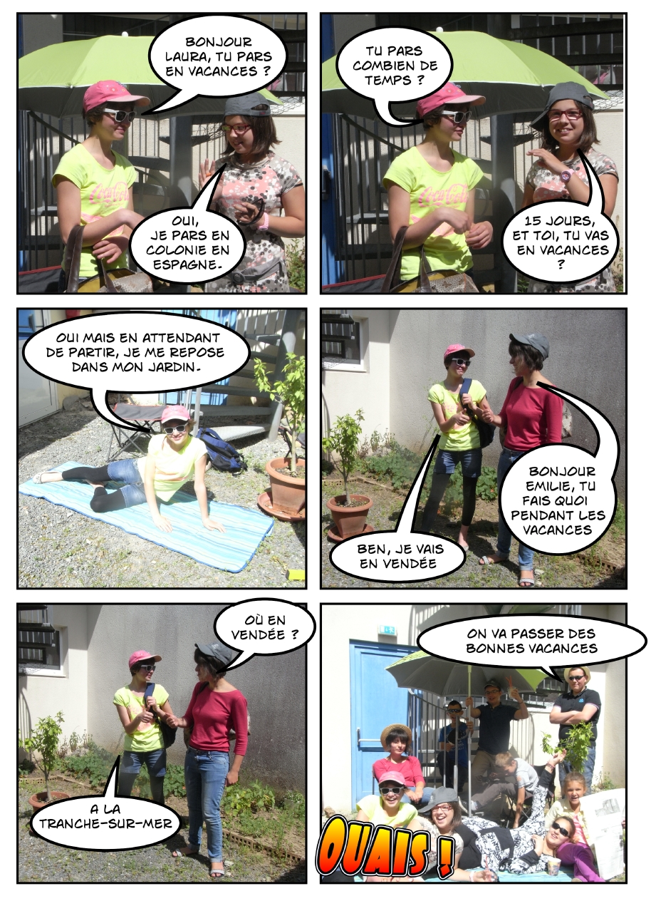 planche BD vacances Emilie