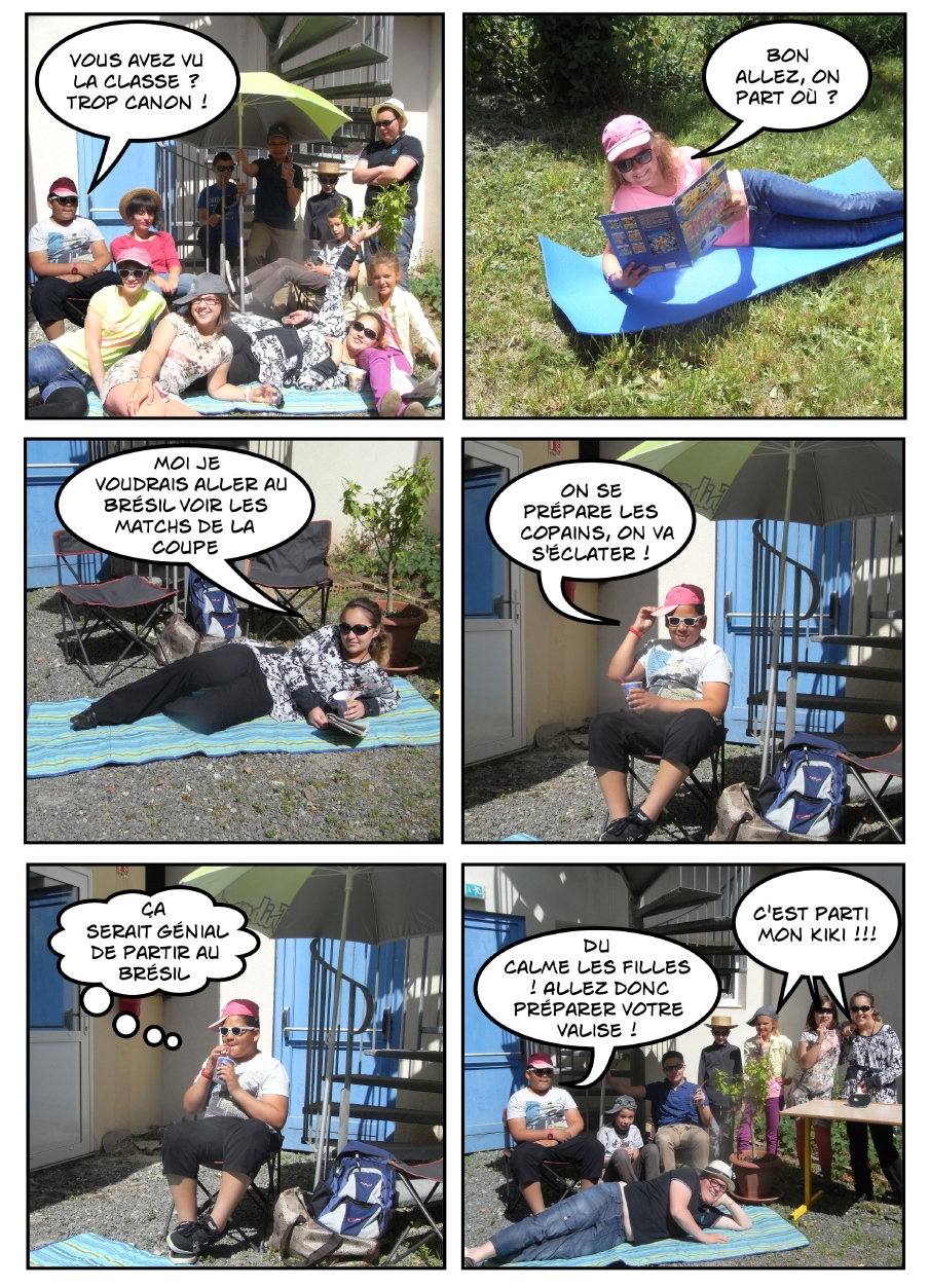 planche BD vacances Lucas
