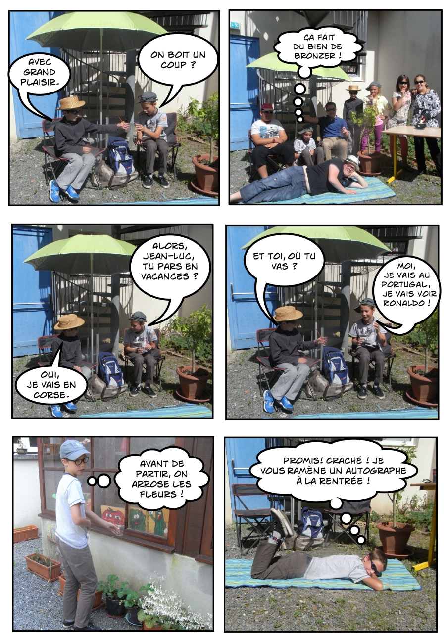 planche BD vacances Quentin