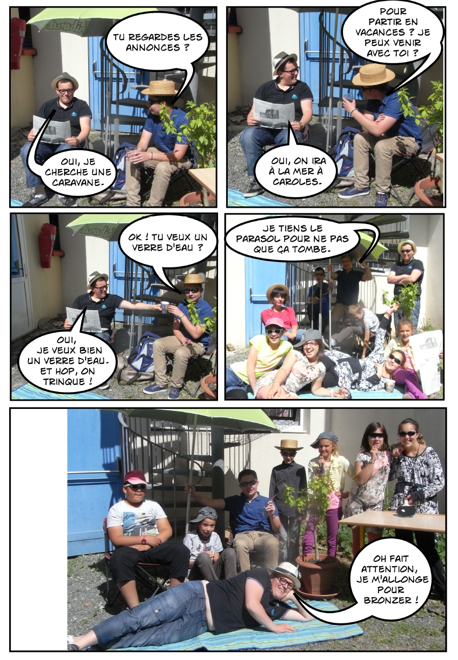 planche BD vacances Wilfrid